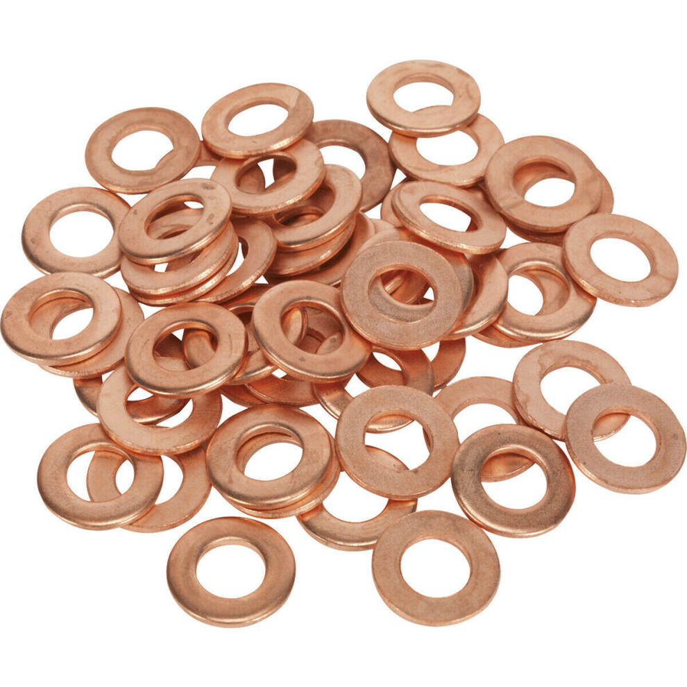 50 PACK - Stud Welding Washers 8mm x 16mm x 1.5mm - Copper Dent Pulling Spot