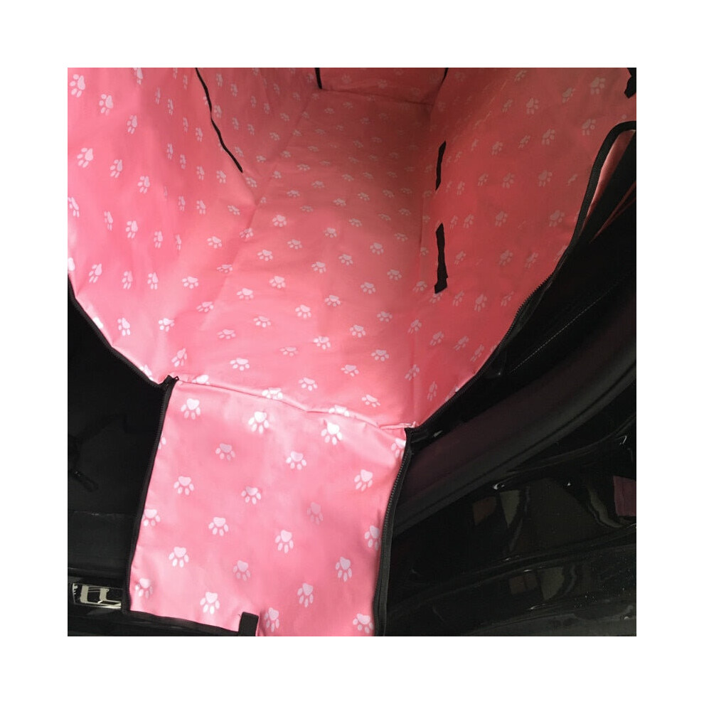 (Pink, 130x150x38cM) Pet Dog Car Seat Mat