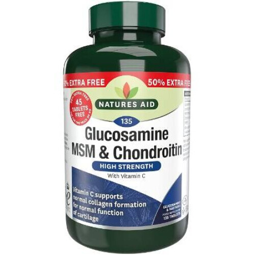 Natures Aid NATURES AID GLUCOSAMINE MSM & CHONDROITN (135 TABLETS)