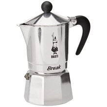 Bialetti 0005923"Break Espresso Maker for 3 Cups, Aluminium, Black