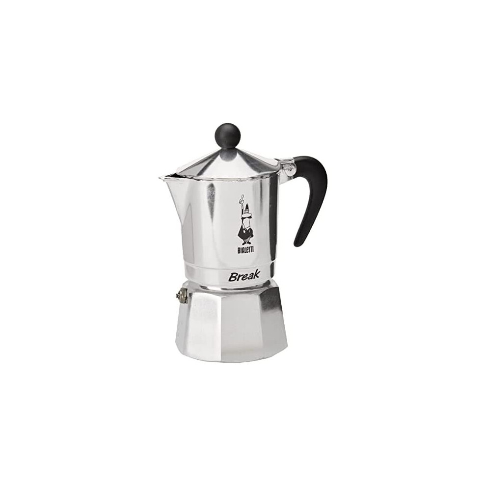 Bialetti 0005923"Break Espresso Maker for 3 Cups, Aluminium, Black