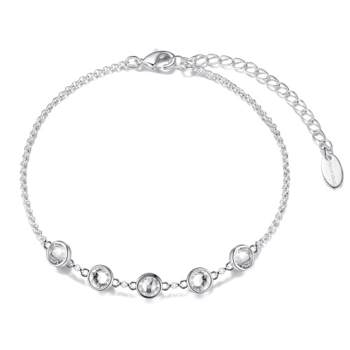 Philip Jones Jewellery April Birthstone Bracelet Created with Diamond Zircondia Crystals 2