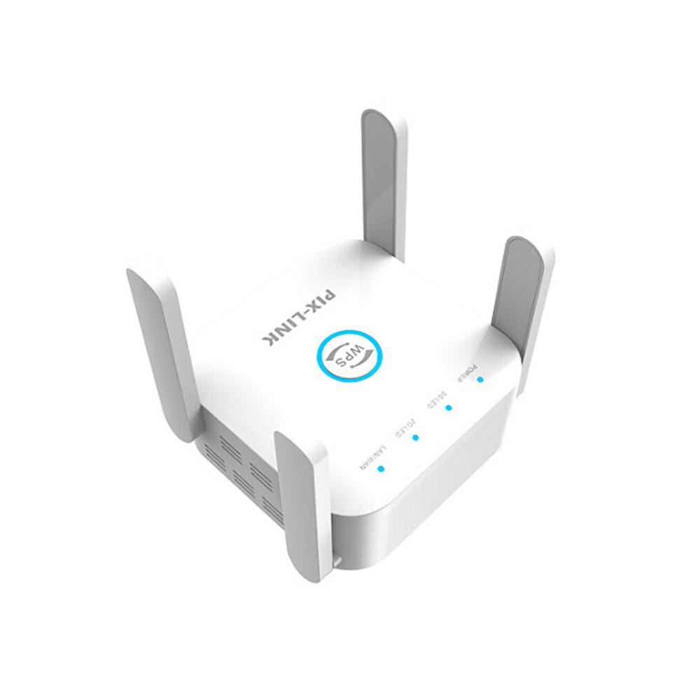 (, Us Plug) 1200Mbps Wireless Wifi Repeater 2.4Ghz & 5Ghz Long Range Wi-Fi Repeater Router Signal Booster Amplifier Extender With 4 Atenna White 6112212962213