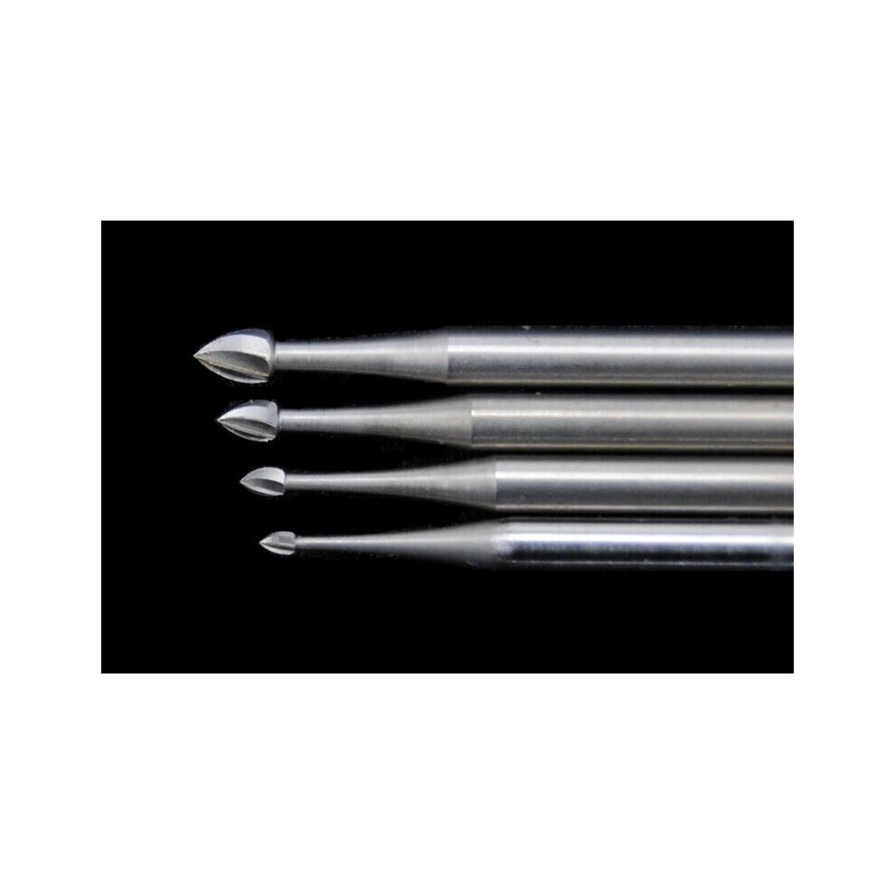6Pcs 2.35Mm Shank 1.0-2.3Mm Peach Type Precision Tungsten Carbide Rotary Burrs Milling Cutter Rotary Tool Carving 885487079226