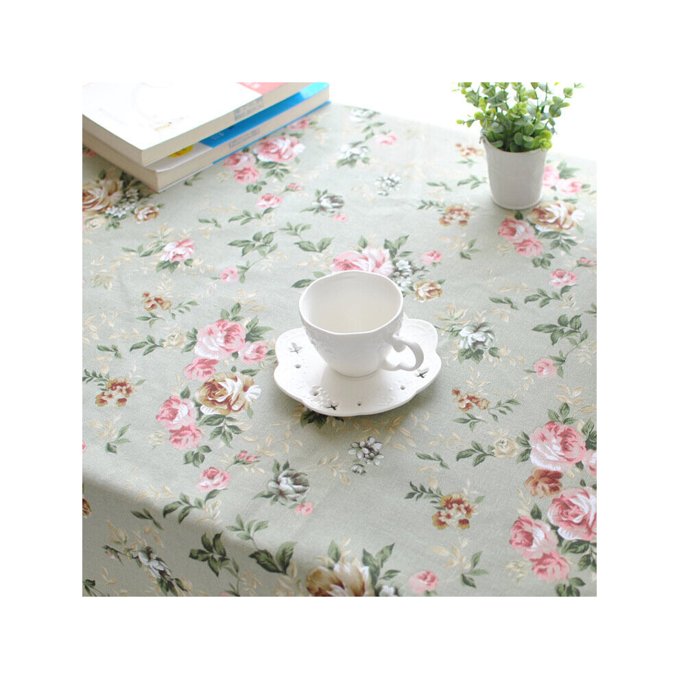 Rectangle Pastoral Style Thicken Cotton Linen Tablecloth Tableware Mat Desk Cover Home Decor