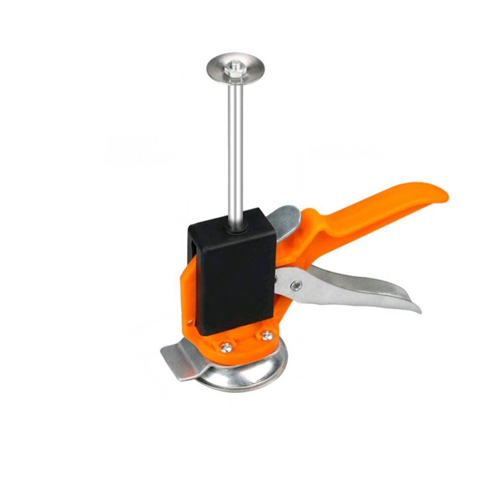 Orange Metal Tile Single/Three Column Round Bottom Height Adjuster Manual Lifting Positioning Leveler Boosting Bricklayer Paving Wall Tile Tool 6900082011014