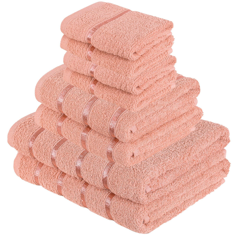 (8 Piece Set, Blush Pink) Luxurious Bath Towel, Hand Towel & Face Towel Sets