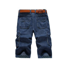 Denim Mens Shorts Jeans Breeches Bermuda Male Cargo Pants Casual Shorts Summer 3/4 Men Jeans Plus Size 40 42 44