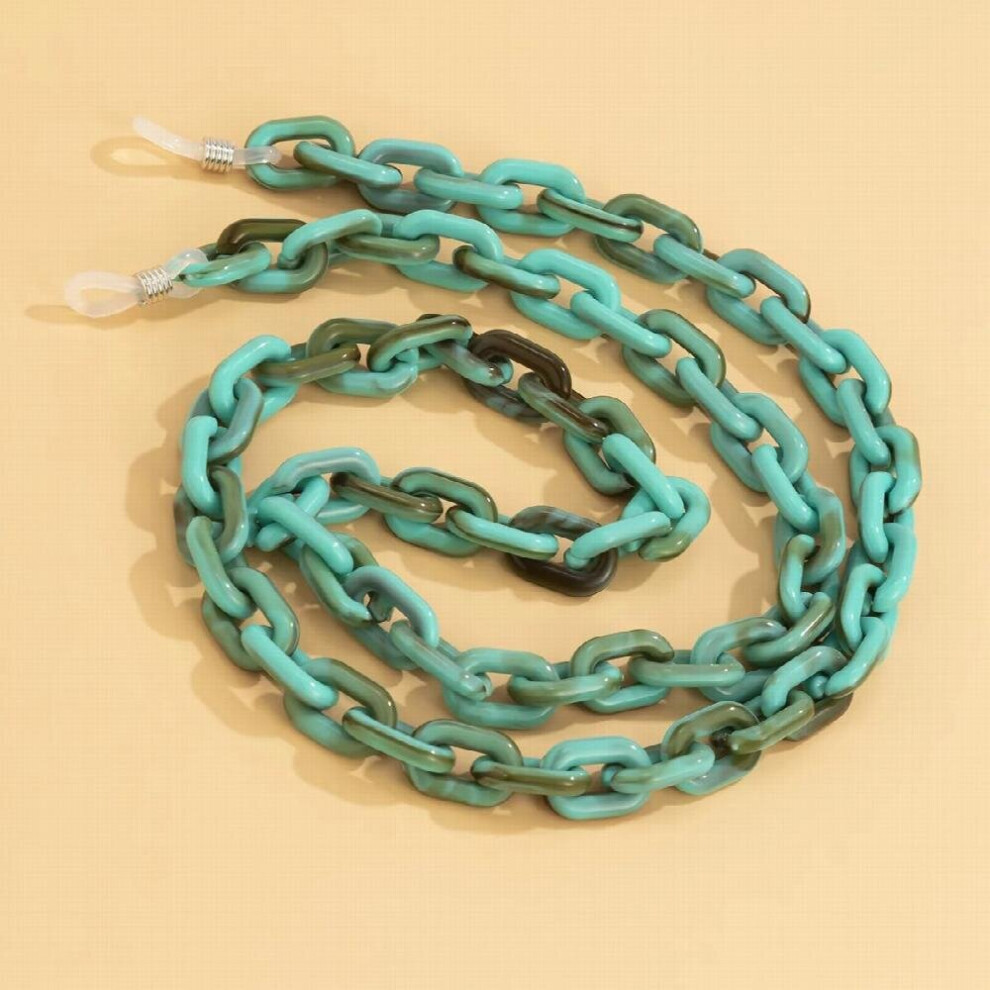 Green Punk Bright Acrylic Sunglasses Chain Straps Lanyards Transparent Hanging Necklace Reading Glasses Chain Women Men