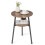 Costway 2-Tier Round Bedside Table Wooden Sofa End w/Storage Shelf Accent Table 1