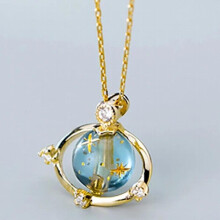 925 Sterling Silver Ladies Novel Necklace Inlaid Zircon Pendant Necklaces Silver Jwelry For Women