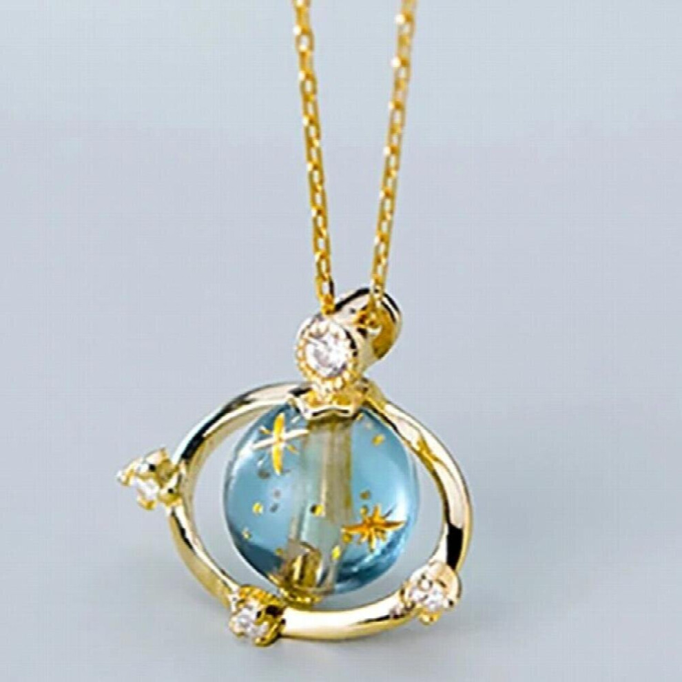 925 Sterling Silver Ladies Novel Necklace Inlaid Zircon Pendant Necklaces Silver Jwelry For Women Multicoloured