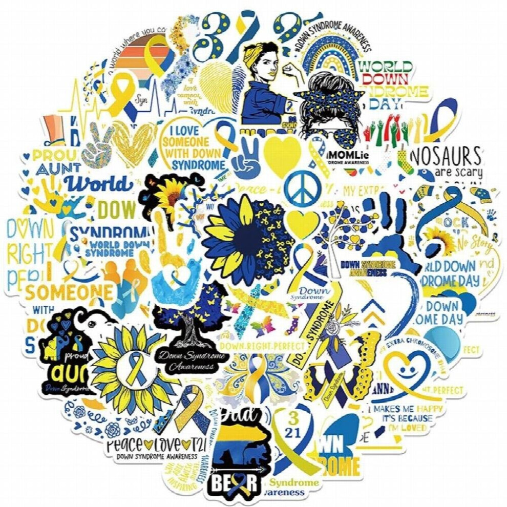 50Pcs Down Syndrome Care Car Stickers Motorcycle Luggage Guitar Skateboard Laptop Sticker Decal Sticker 885678158822