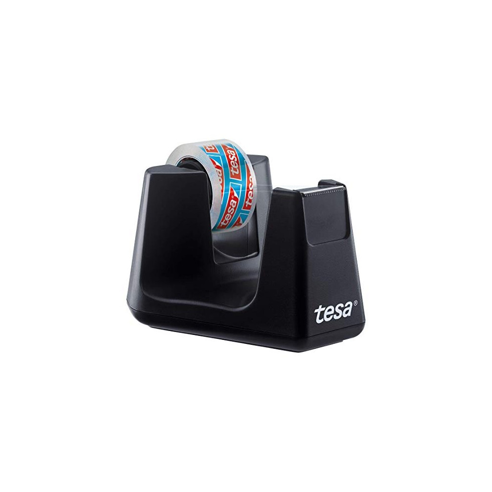 Tesa Easy Cut Smart Tape Dispenser For Tables - Compact Tabletop Dispenser With Anti-Slip Technology For Adhesive Tape, Incl. 1 Roll Of Tesafilm 5014286084642