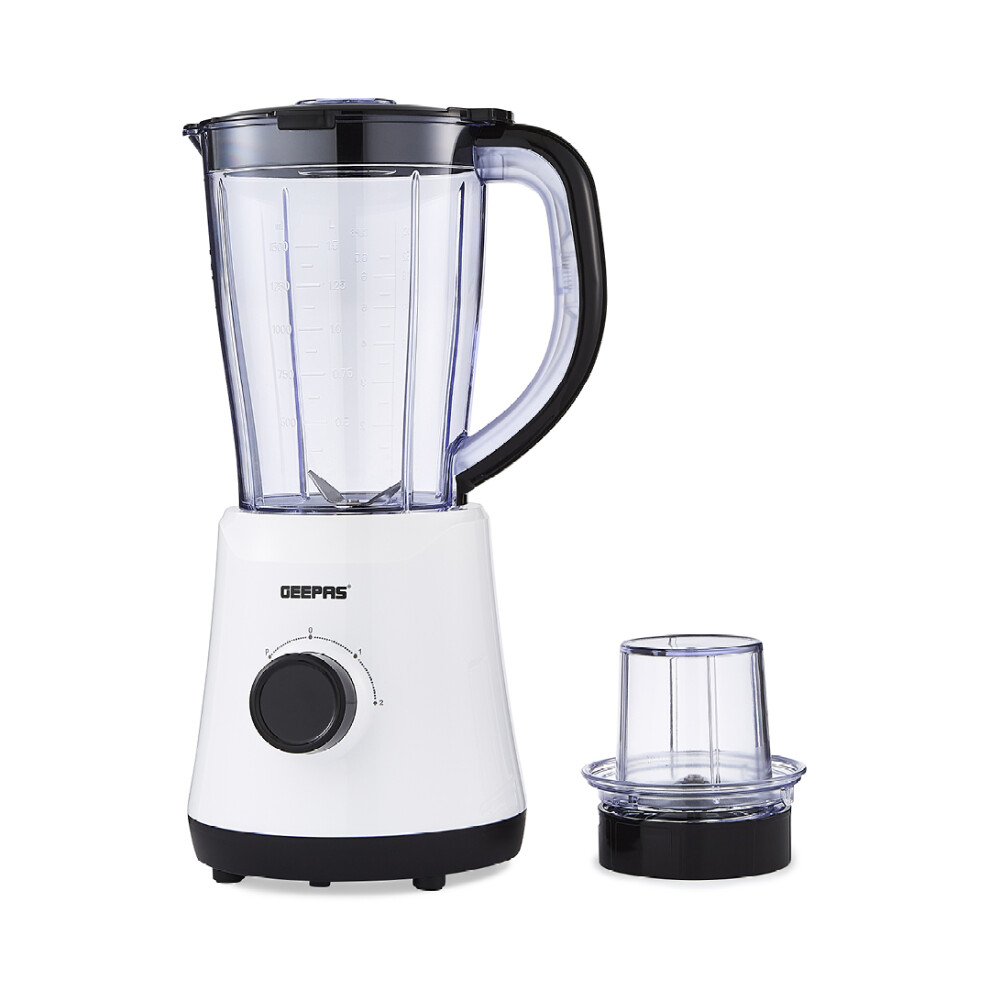 (Black & White) Geepas Jug Blender Smoothie Maker 500W 1.5L Jar