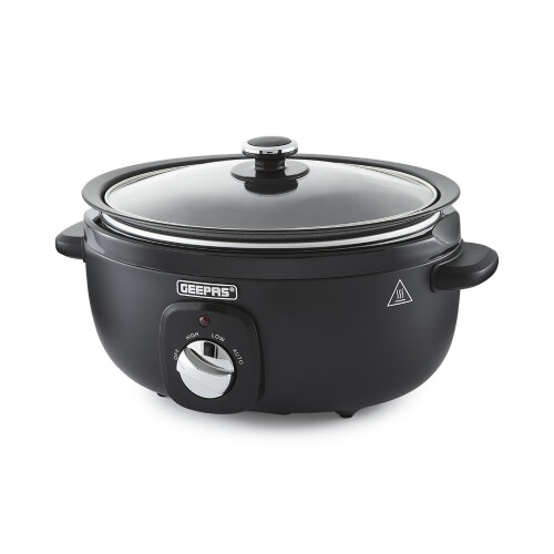 GEEPAS (3.5 L) Geepas Slow Cooker 3 Temperature Settings, Black