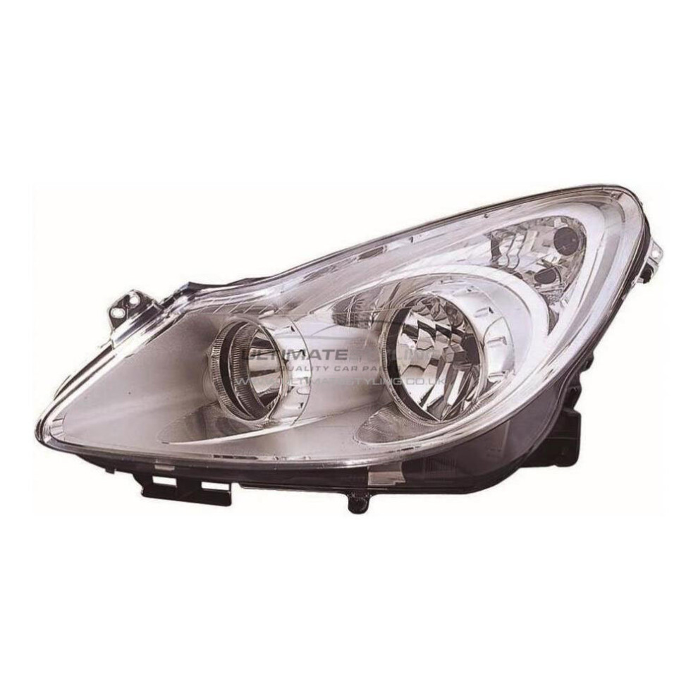 Vauxhall Corsa D Mk3 Hatchback 2006-7/2011 Chrome Headlight Lamp Passenger Side 5057795030069
