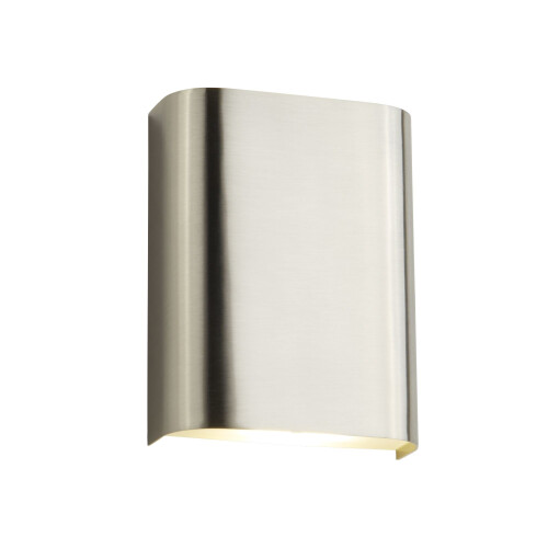 Searchlight Searchlight LED Wall Light Satin Silver With Frosted Glass
