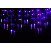 (Purple) 3.5M 96 LED Icicle Hanging Curtain Window Light Fairy String Xmas Home Decors