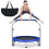 Costway Foldable Jumping Fitness Trampoline Exercise Rebounder 4-Level Adjustable Handle 1