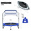 Costway Foldable Jumping Fitness Trampoline Exercise Rebounder 4-Level Adjustable Handle 3