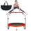 Costway Foldable Jumping Fitness Trampoline Exercise Rebounder 4-Level Adjustable Handle 1