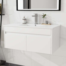 900mm Bathroom Vanity Unit & Basin Sink Wall Mounted Cabinet with Drawer