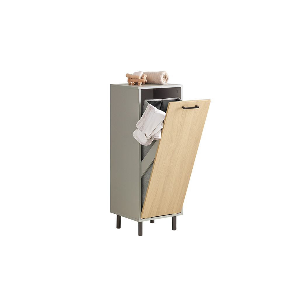SoBuy BZR132-NG, Laundry Cabinet Laundry Chest with Laundry Basket