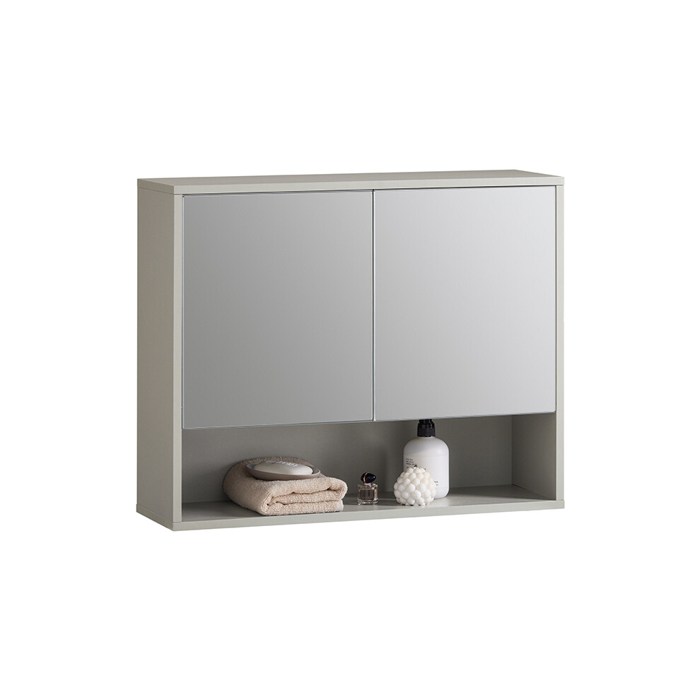 SoBuy BZR134-NG, Mirror Cabinet Bathroom Wall Mounted Cabinet