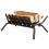 Costway Heavy-Duty Fireplace Grate Log Holder Raised Height Fire Pit W/ Steel Bars 1