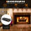 Costway Heavy-Duty Fireplace Grate Log Holder Raised Height Fire Pit W/ Steel Bars 4