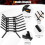 Costway Heavy-Duty Fireplace Grate Log Holder Raised Height Fire Pit W/ Steel Bars 6