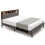 Casart King Platform Bed Frame Upholstered Slat Bed W/ Storage Headboard 1