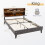 Casart King Platform Bed Frame Upholstered Slat Bed W/ Storage Headboard 2