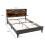 Casart Double Platform Bed Frame Upholstered Slat Bed W/ Storage Headboard 9
