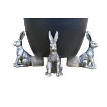 Set of 3 Resin Plant Pot Stands | Hares | Plant Pot Feet
