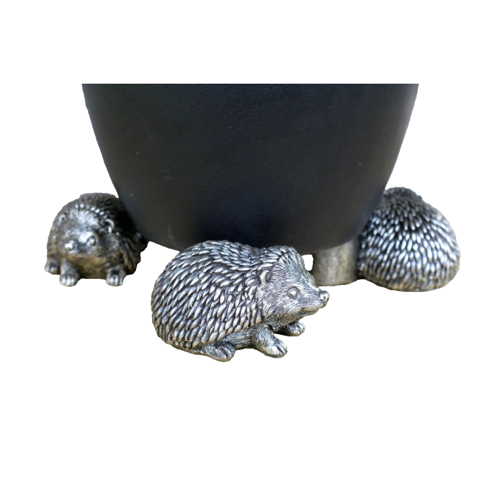 Set of 3 Resin Plant Pot Stands | Hedgehogs | Conservatory Gardening