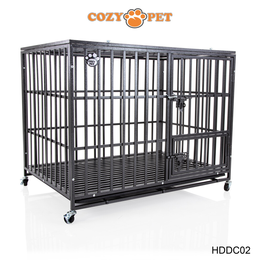 Cozy Pet Heavy Duty Dog Cage By Steel Crate Vet Groomers Commercial Use Kennel Hddc02 Black