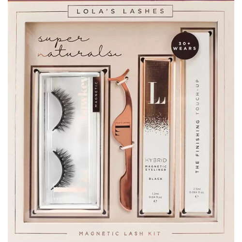 Lola's Lashes Magnetic Lash 4pcs Kit 30+ Wears, Waterproof & Wind Resistant