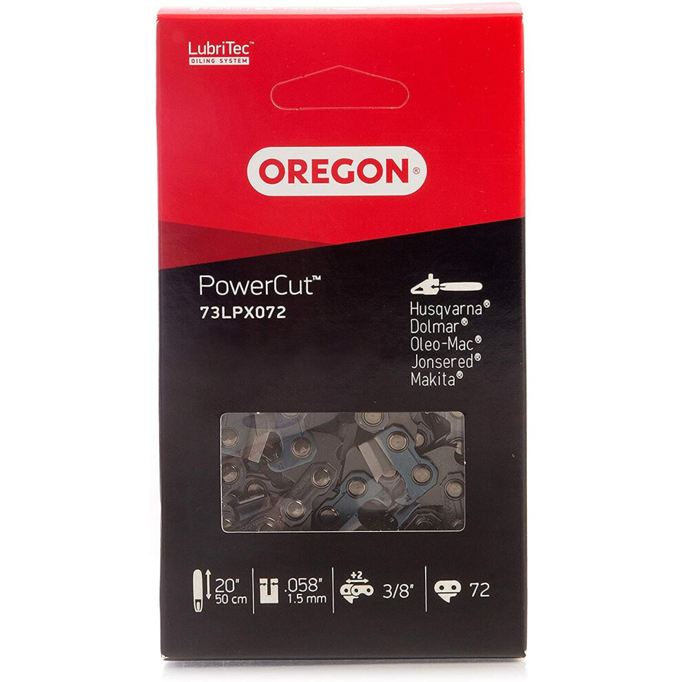 Oregon 73Lpx Powercut Chainsaw Chain For 20-Inch (50Cm) Bar -72 Drive Links Â Fits Husqvarna, Echo, Makita And Efco And More