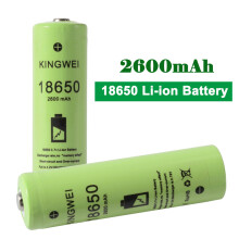 (2600mAh) 2pcs 18650 Li-ion Battery 2000/2200/2600mAh Rechargeable Battery Pack Green
