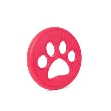 (Paw Red) Indestructible Frisbee Ring Dog Toys