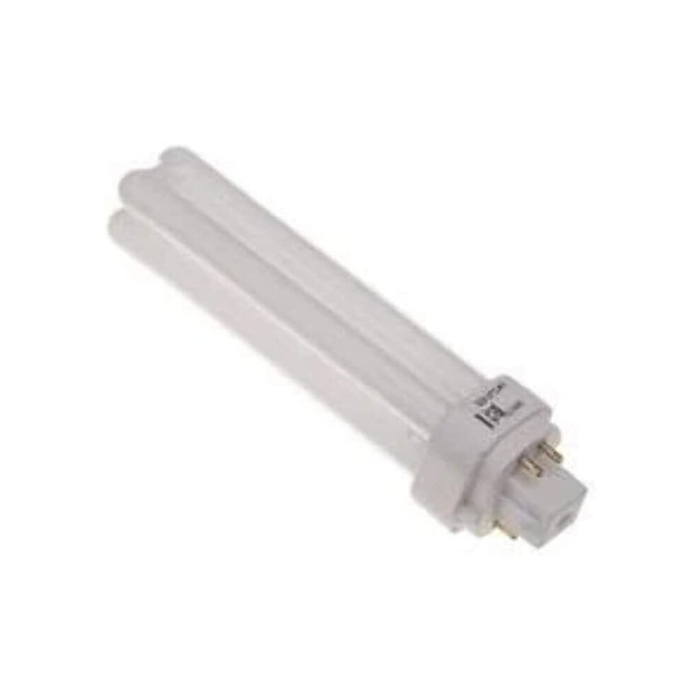 Osram Dulux DE 13w 4 Pin 827 Very Warm White (2700k) Compact Fluorescent Lamp, Glass, G24q-1, 13W