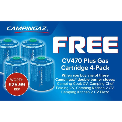 Campingaz Camping Chef Folding CV Stove Silver With FREE Campingaz ...