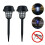 2Pcs Solar Powered LED Light Mosquito Pest Bug Garden Zapper Insect Killer Lamp 1