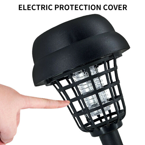 2Pcs Solar Powered LED Light Mosquito Pest Bug Garden Zapper Insect Killer Lamp 1