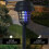 2Pcs Solar Powered LED Light Mosquito Pest Bug Garden Zapper Insect Killer Lamp 12