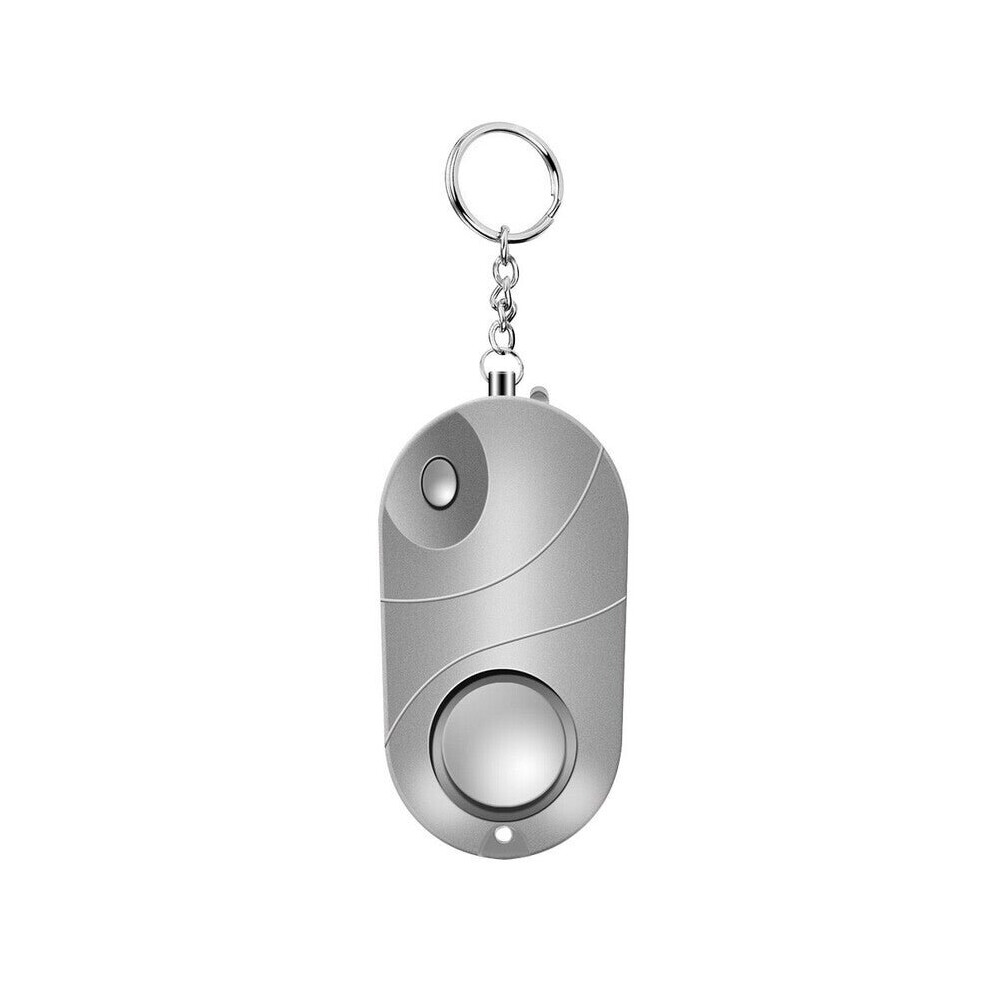 (Silver, Standard) Personal Alarm Emergency 120-130Db Safe Sound Alarm Keychain Led Flashlight 631978067377