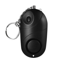 (Black, Standard) Personal Alarm Emergency 120-130Db Safe Sound Alarm Keychain Led Flashlight