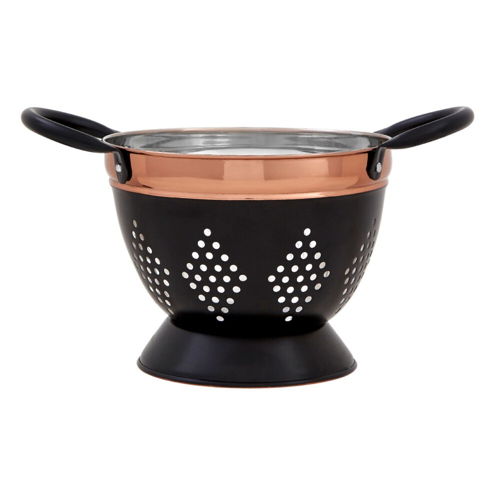 Premier Housewares Prescott Small Charcoal / Copper Colander
